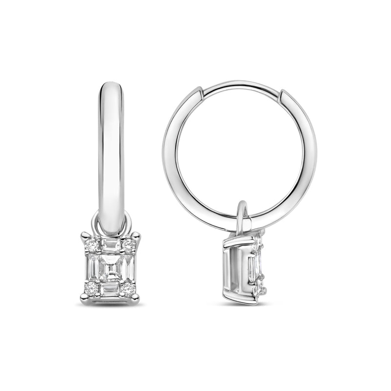 Isabel Bernard De la Paix Maxime 14 karat whitegold ear stud with diamond 0.24 carat IBD360035-zoom-