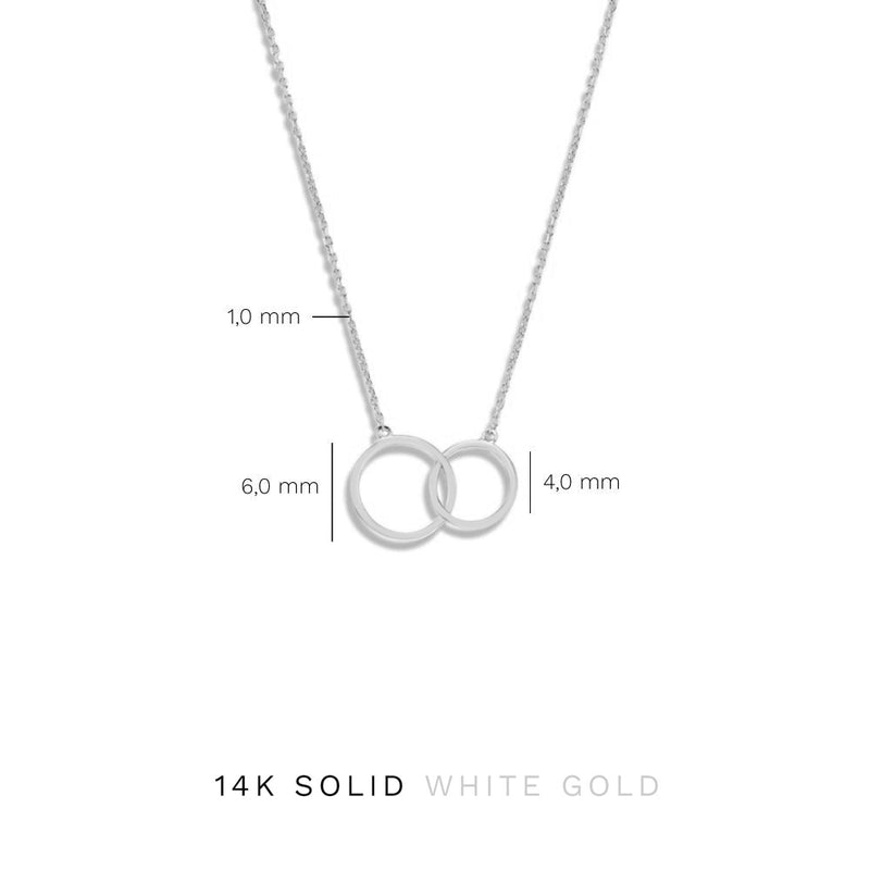 Isabel Bernard Saint Germain Loulou 14 Carat White Golden NecklacewithRingetjes IB340069-zoom-