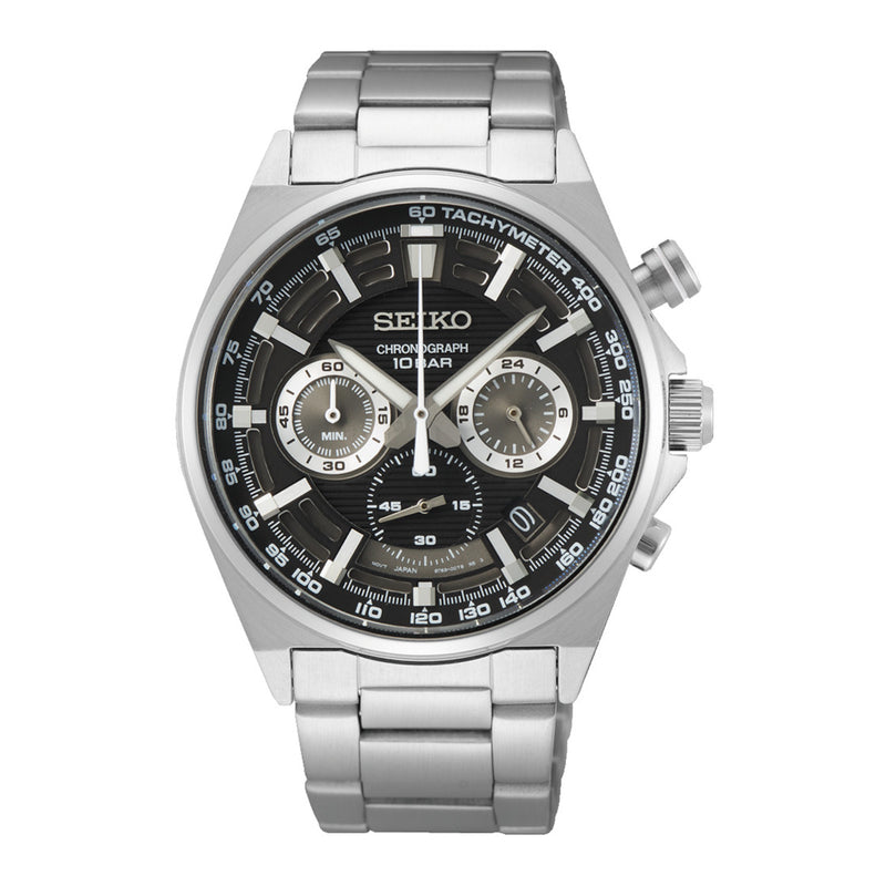 Seiko Chronograph Silver Watch SSB397P1-zoom-