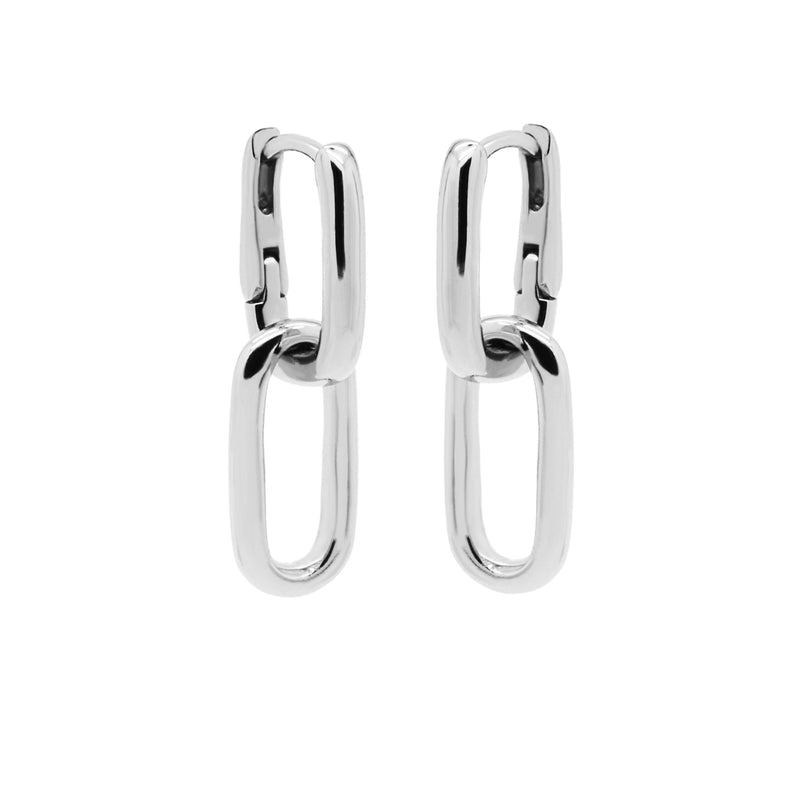Karma Hoops Silver Hoop Earrings H205S-zoom-