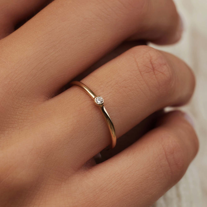 Isabel Bernard Rivoli Aélys 14 Carat Golden stacking Ring IB330076-52 (size: 52)-zoom-