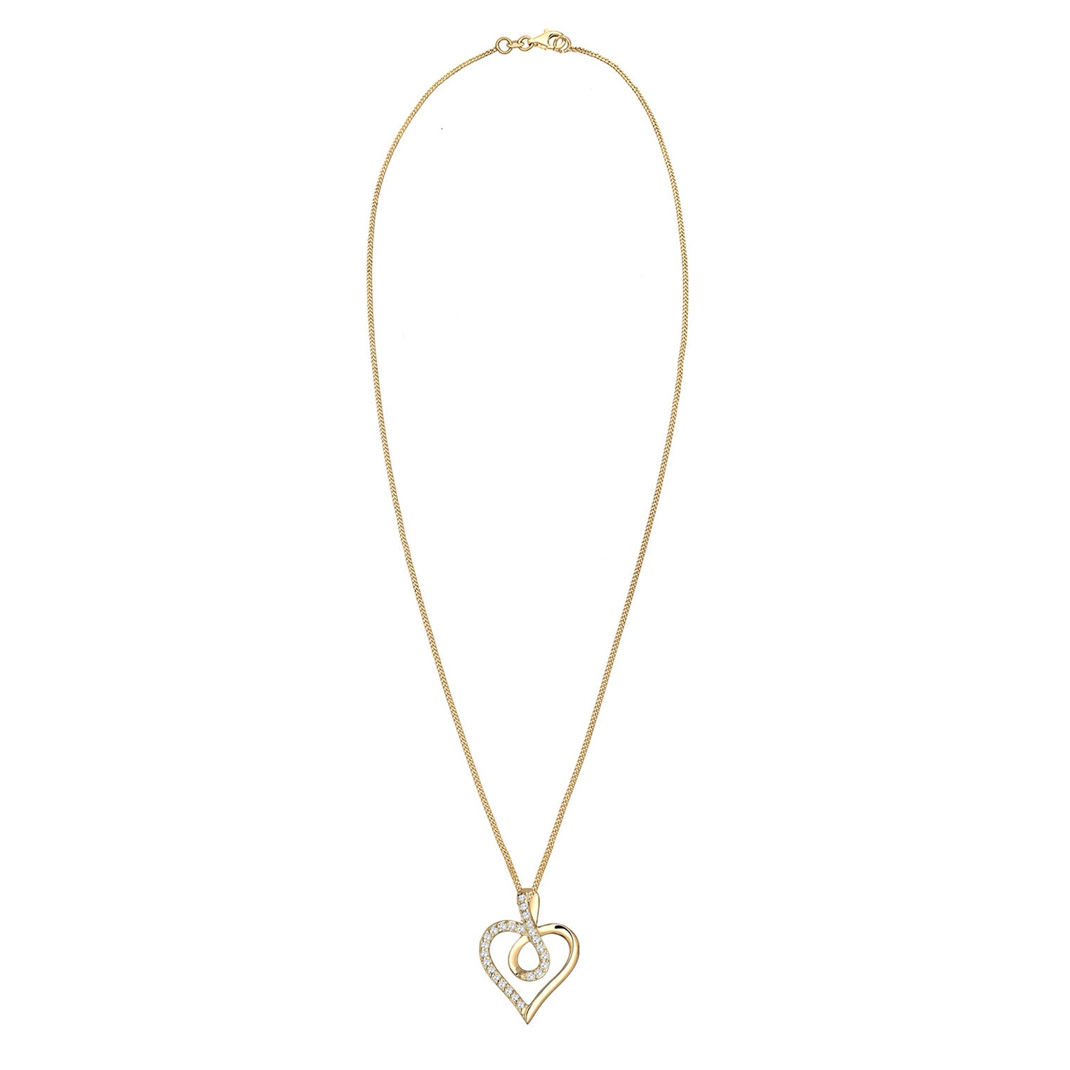 Elli 925 Sterling Silver Necklace with Zirconia 2004-BF-0007654-001