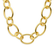 Parte Di Me Bibbiena Poppi Adriane 925 Sterling Silver Gold Plated Link Necklace PDM34100