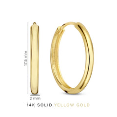 Isabel Bernard Rivoli Morgane 14 carat Gold Hoop Earrings IB360266
