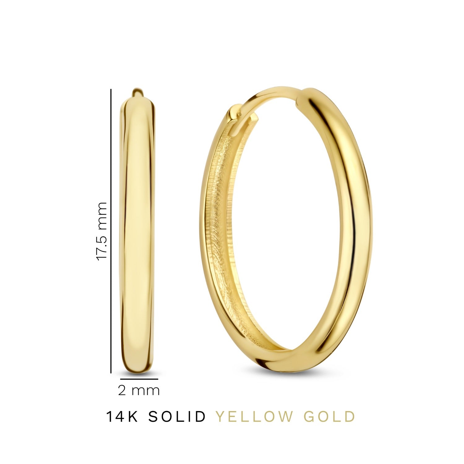 Isabel Bernard Rivoli Morgane 14 carat Gold Hoop Earrings IB360266