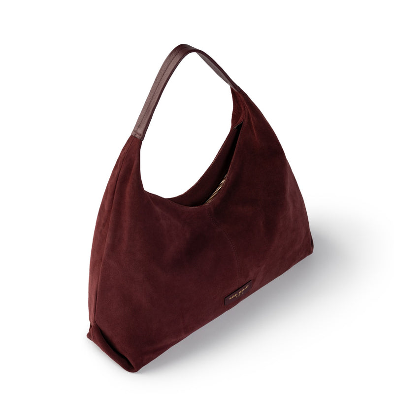 Isabel Bernard Honoré Grace dark bordeaux suede shoulder bag IB25093-152-zoom-