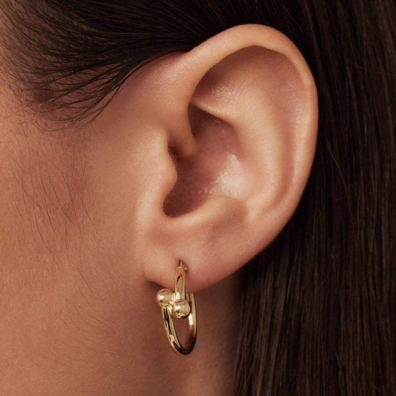 Isabel Bernard Monceau Mirell 14 Karat Gold Hoop Earrings IB360262-zoom-