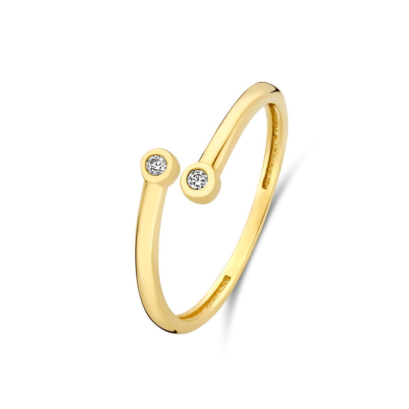 Beloro Jewels Monte Napoleone Stella 9 karat gold ring with zirconia BO330035-48-zoom-