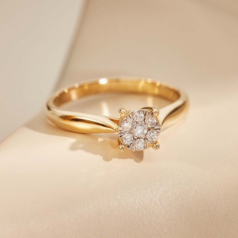 Isabel Bernard De la Paix Hanaé 14 Carat Gold Ring | diamond 0.14 ct | IBD330008-60-zoom-