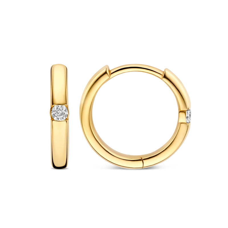 Isabel Bernard De la Paix Mia 14 Karat gold earring with diamond 0.06 carat IBD360037-zoom-