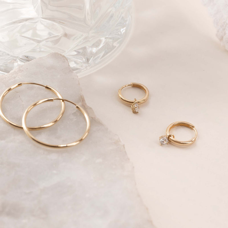 Isabel Bernard Le Marais Ophélie 14 Carat Golden Hoop Earrings IB360157-zoom-