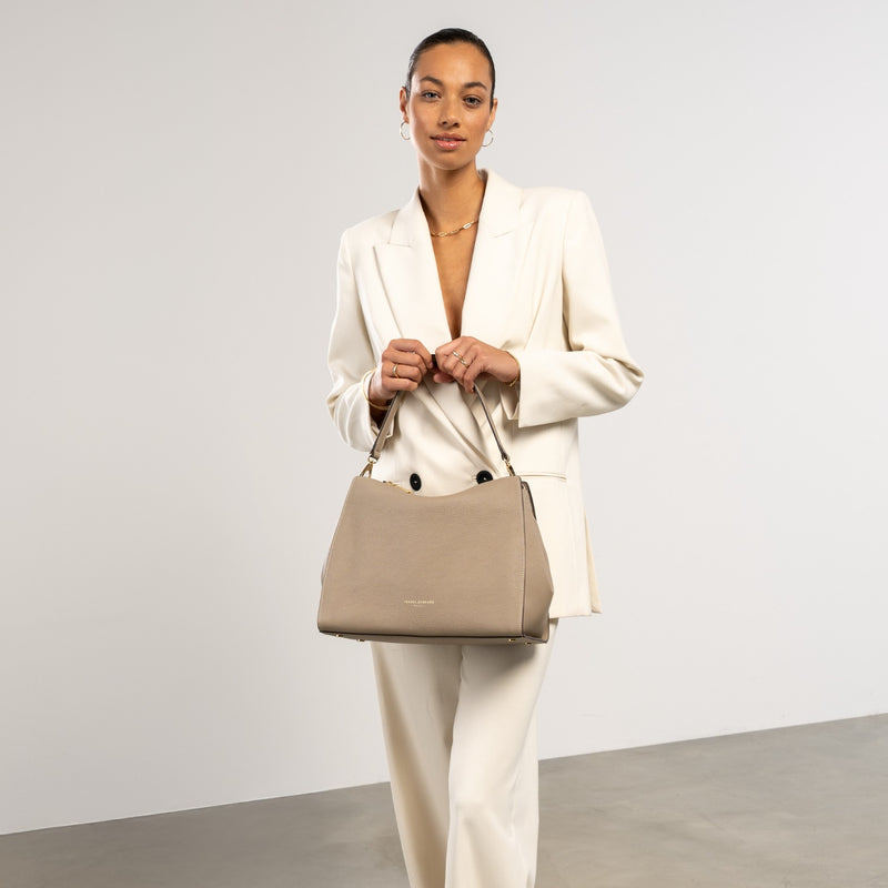 Isabel Bernard Honoré Emma Taupe Shoulder Bag IB21134-078-zoom-