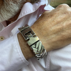 Josh Silver Alloy Bracelet 03558SL/NCLR/MED