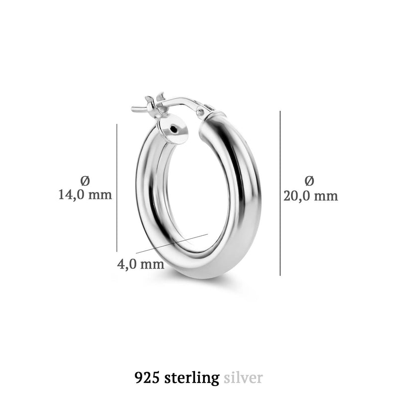 Parte di Me Bibbiena Poppi Casentino 925 sterling Silver Hoop Earrings PDM36052-zoom-