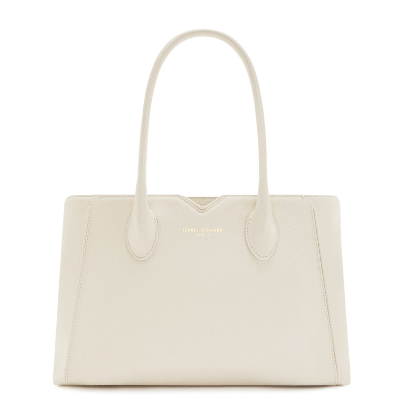 Isabel Bernard Honoré Cloe Midi Crème Kalfsleren Handtas IB25082-070-zoom-