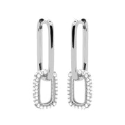Karma Hoops Silver Hoop Earrings H232S