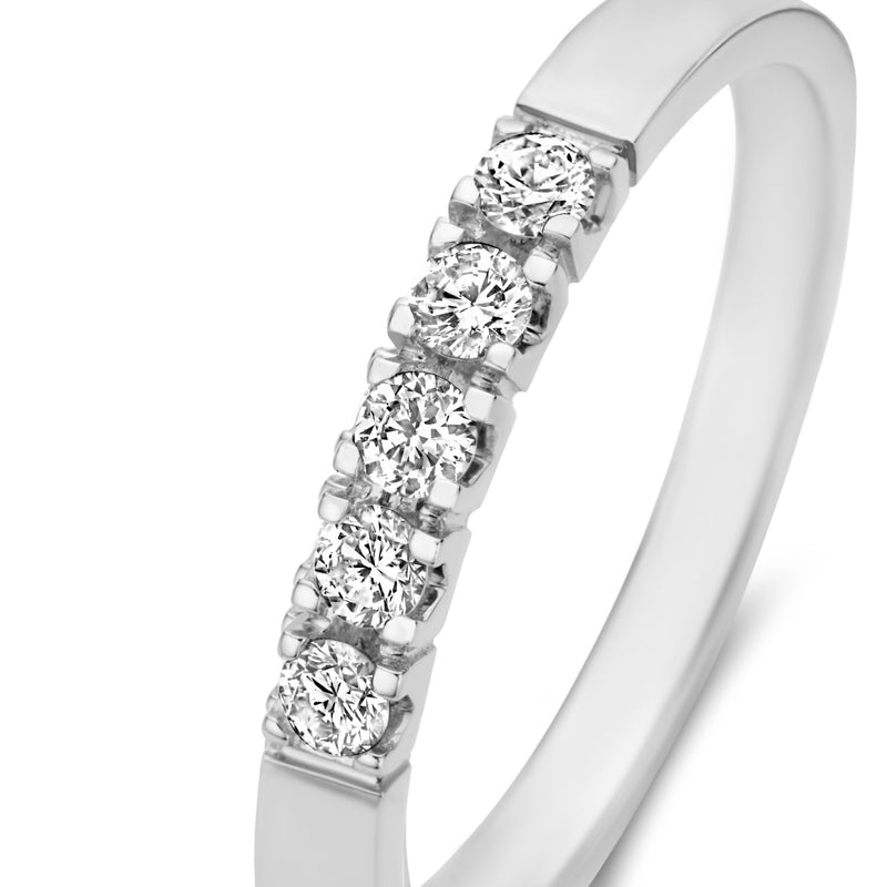 Isabel Bernard De la Paix Madeline 14 Carat Whitegold Ring | diamond 0.20 ct | IBD330019-48-zoom-