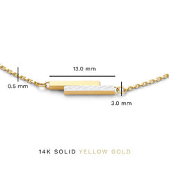 Isabel Bernard Cadeau d'Isabel 14 karat gold necklace and bracelet gift set with rods IB90189