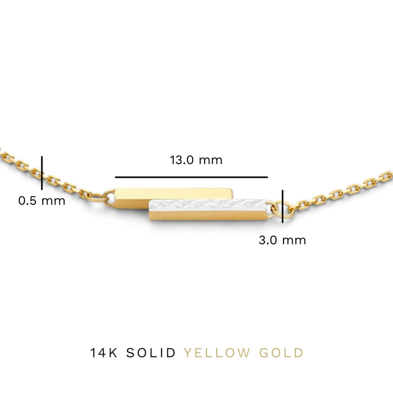 Isabel Bernard Cadeau d'Isabel 14 karat gold necklace and bracelet gift set with rods IB90189-zoom-