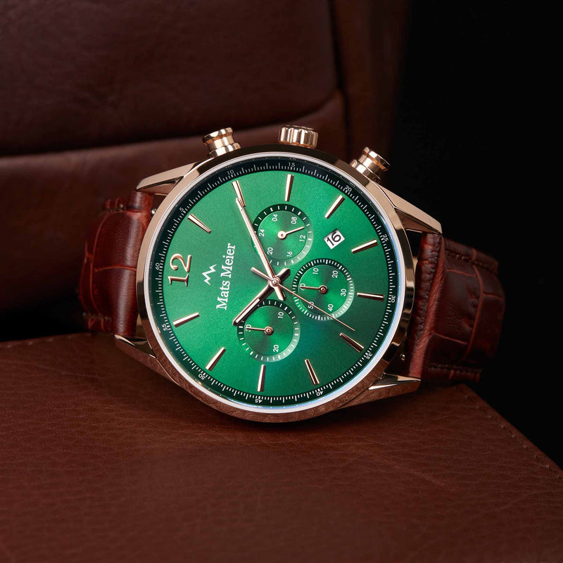 Mats Meier Grand Cornier Chrono Green/Rosegold coloured Watch MM00114-zoom-