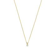 Isabel Bernard De la Paix Christine 14 Carat Golden Necklace | diamond 0.10 ct | IBD350003