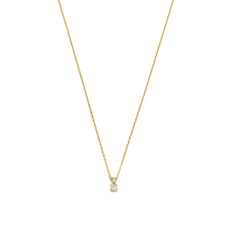 Isabel Bernard De la Paix Christine 14 Carat Golden Necklace | diamond 0.10 ct | IBD350003-zoom-