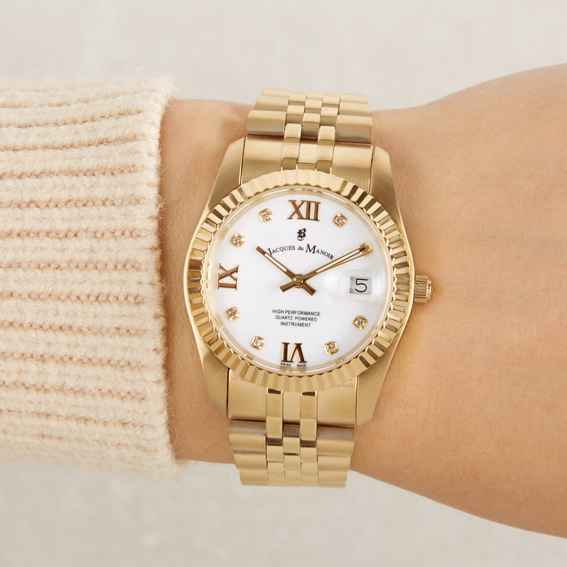 Jacques du Manoir Inspiration Prestige Gold Watch JWL01306-zoom-
