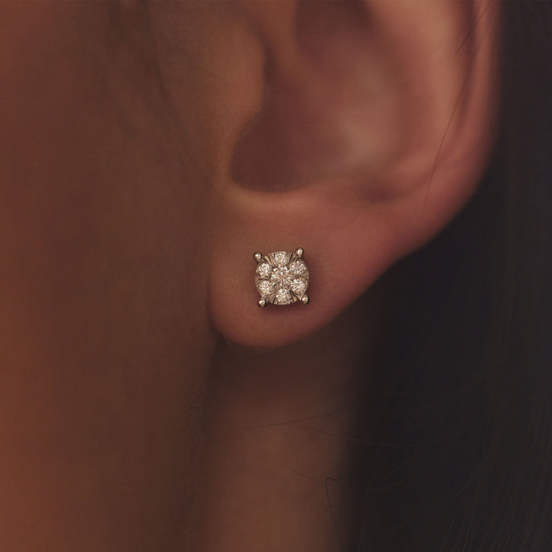 Isabel Bernard De la Paix Hanaé 14 Carat Whitegold Ear Studs | diamond 0.28 ct | IBD360014-zoom-