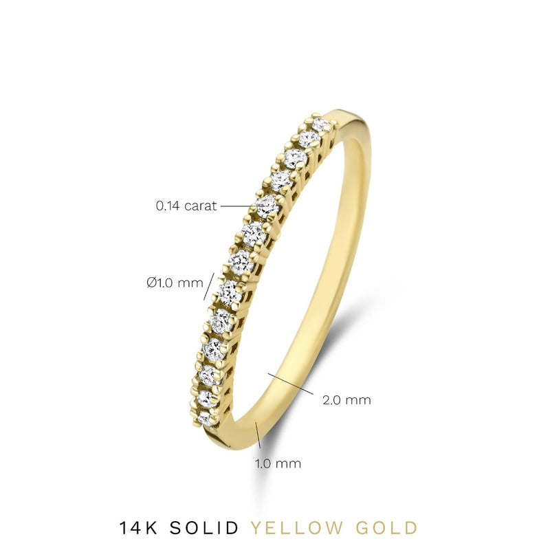 Isabel Bernard De la Paix Madeline 14 Carat Gold Ring | diamond 0.14 ct | IBD330023-54-zoom-