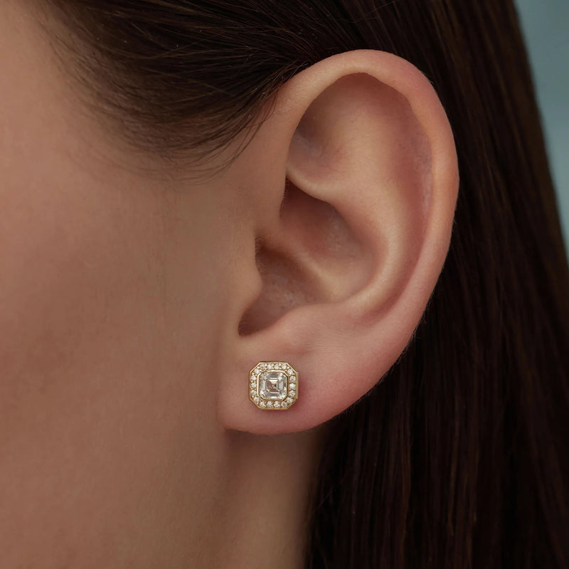 Beloro Jewels Monte Napoleone Sofia 9 carat gold Ear Studs BO360042-zoom-