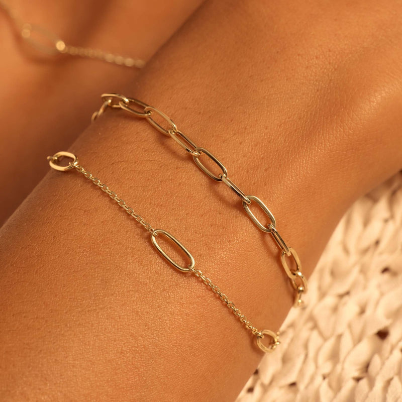 Beloro Jewels Della Spiga Elisa 9 Karat Gold Bracelet BO320040-zoom-