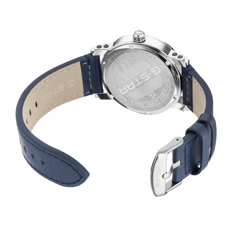 G-STAR Rovic Silver-Tone and Blue Men's Watch GSW.509.01-zoom-