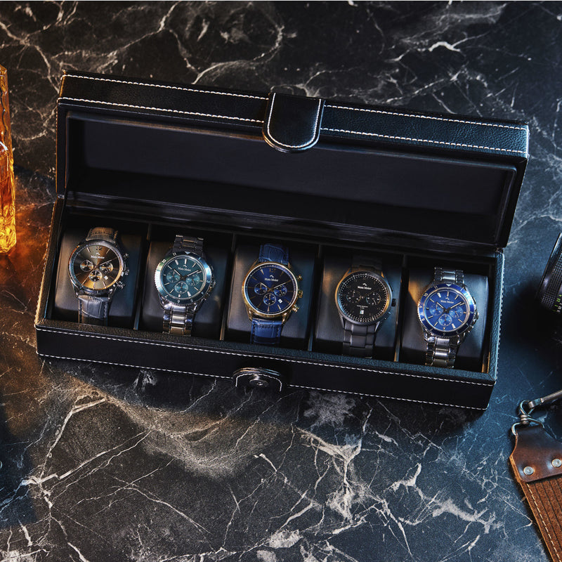 Mats Meier Mont Fort Black Watchbox voor 5 Watchs-zoom-