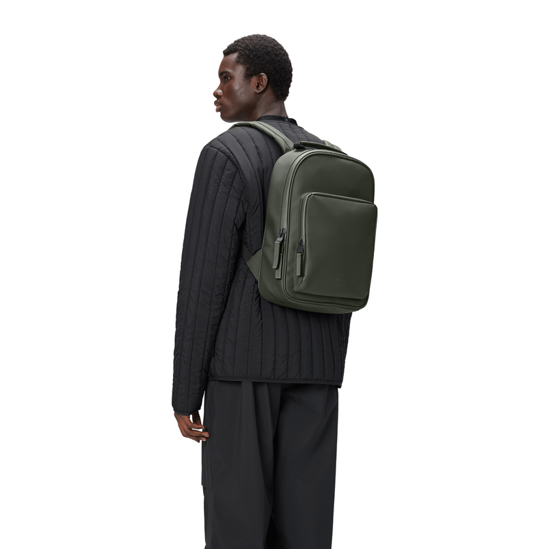 Rains Book Daypack Green Backpack R13260-111-zoom-