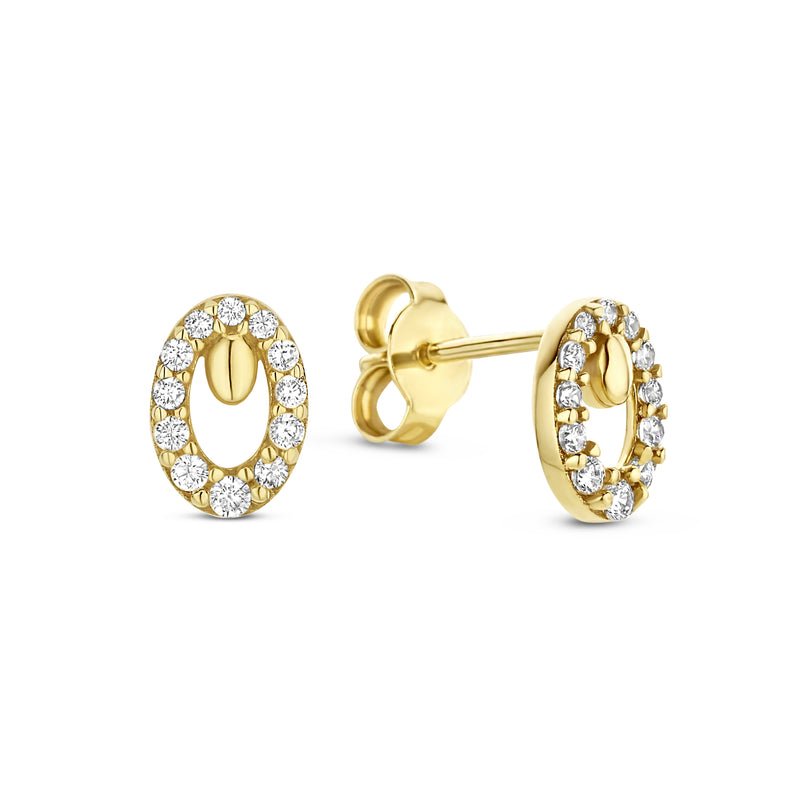 Beloro Jewels Monte Napoleone Leontina 9 carat gold Ear Studs BO360020-zoom-