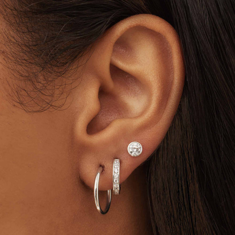 Isabel Bernard Saint Germain Cerise 14 Carat Whitegold Hoop Earrings IB360170-zoom-