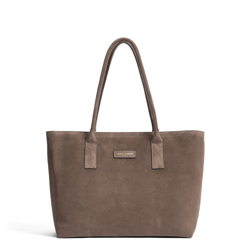 Isabel Bernard Honoré Elin Taupe Suede shoulder bag IB25111-178-zoom-