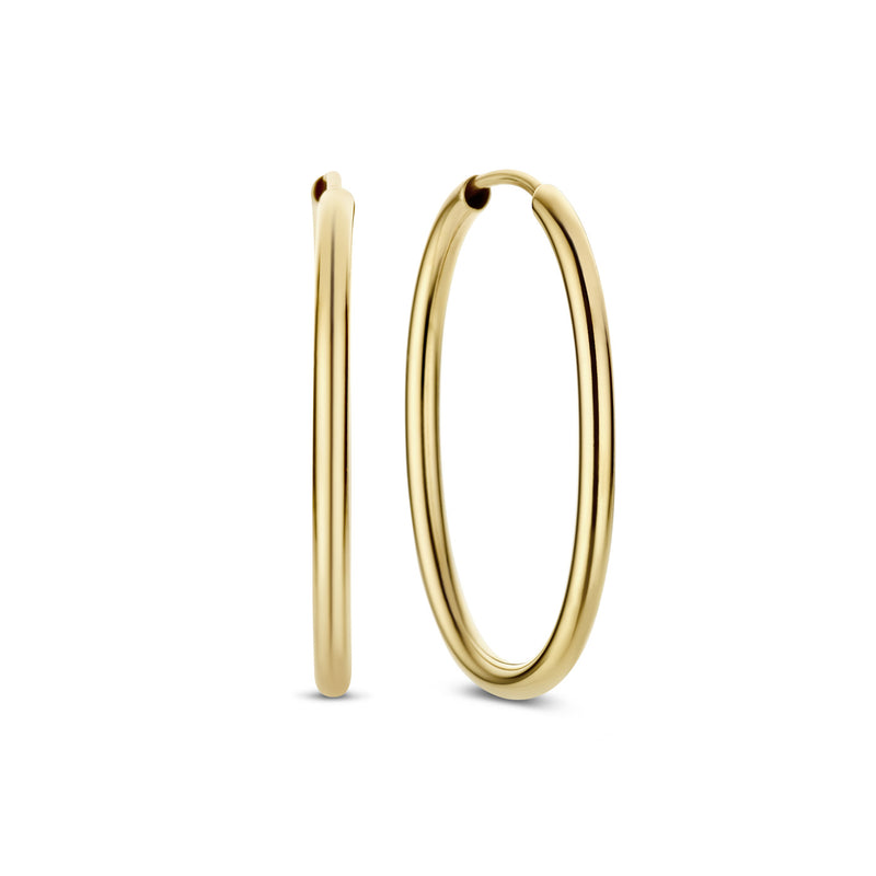 Beloro Jewels La Rinascente Evelina 9 carat gold Hoop Earrings BO360054-zoom-