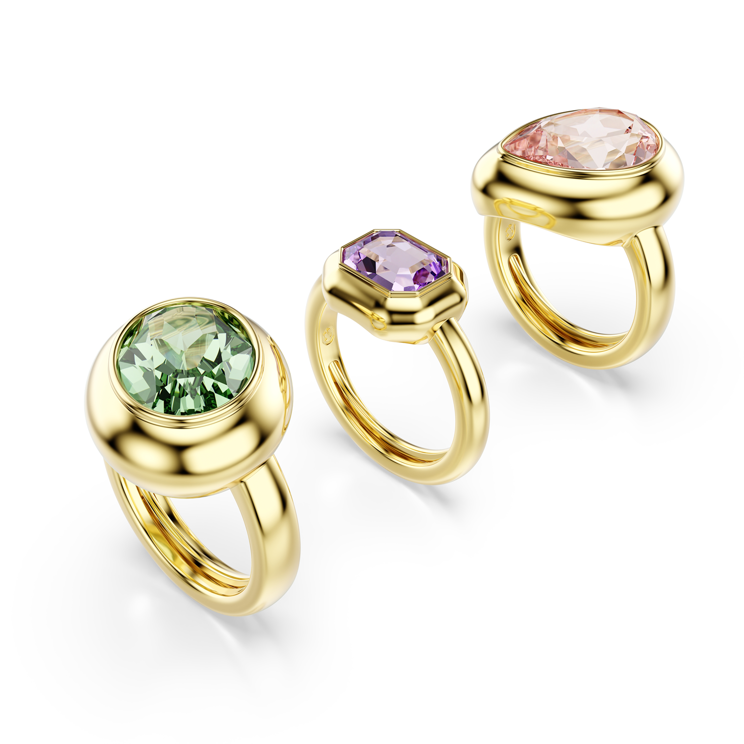 Swarovski Gema Gold Plated Ring Set 5753094