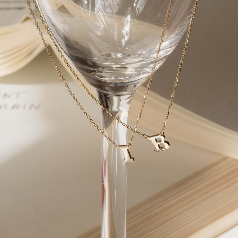 Isabel Bernard 14 Carat Golden Le Marais Chloé Necklace IB340134-A (Letter: A)-zoom-