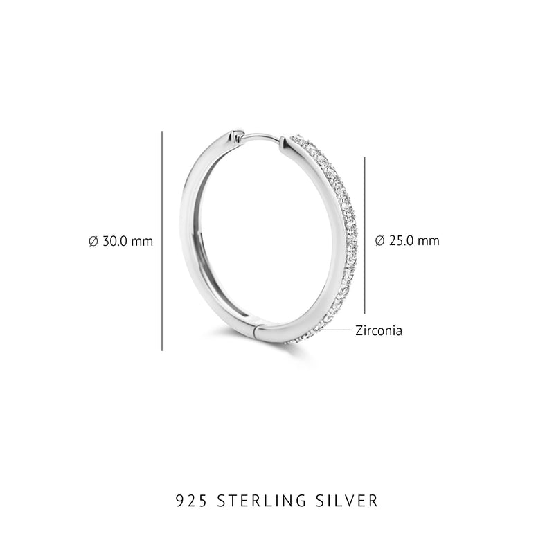Parte Di Me Santa Maria della Base 925 sterling Silver Hoop Earrings PDM36075-zoom-