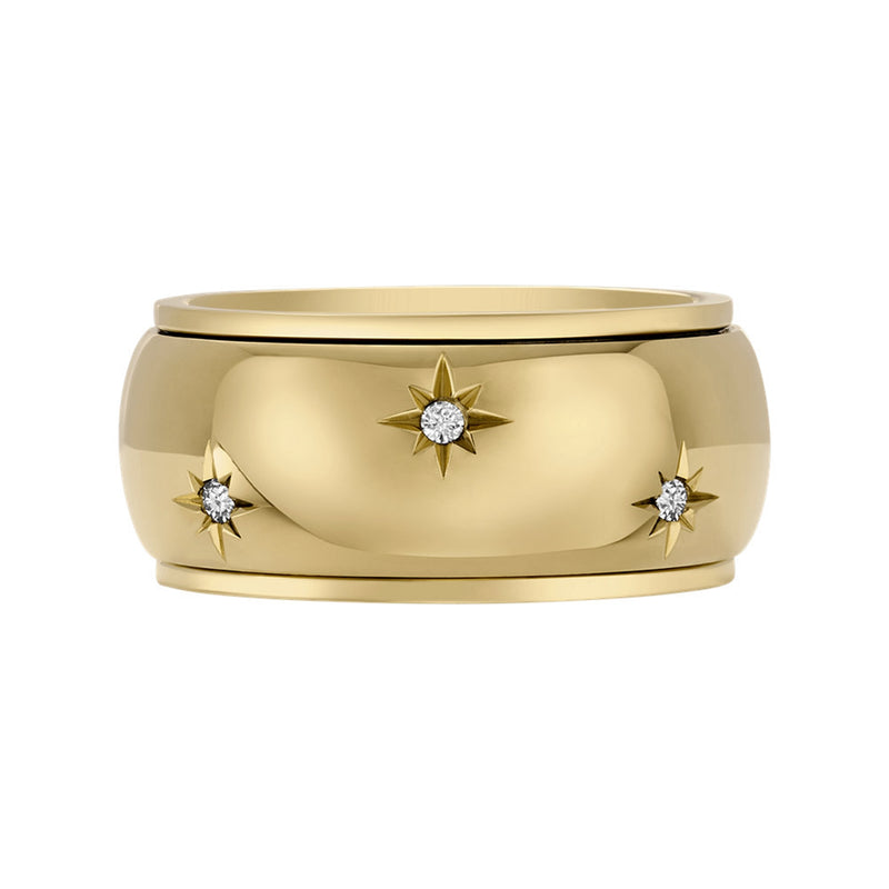 Fossil Sadie Gold Coloured Ring JF048357107-zoom-