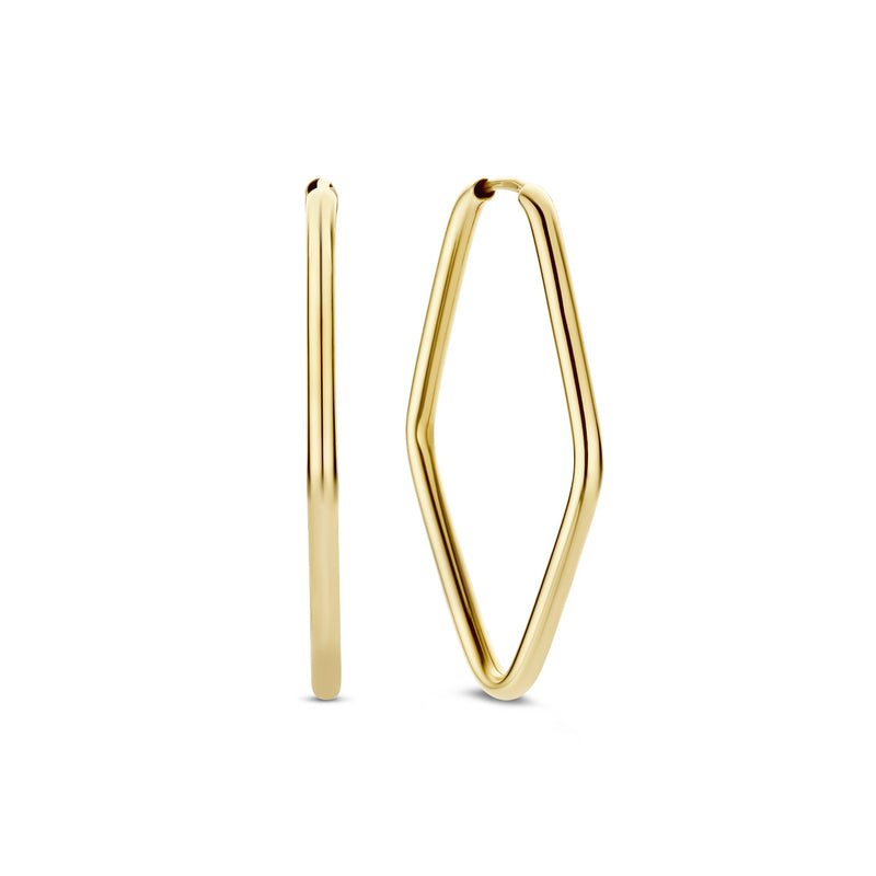 Beloro Jewels La Rinascente Fiorenza 9 carat gold Hoop Earrings BO360055-zoom-
