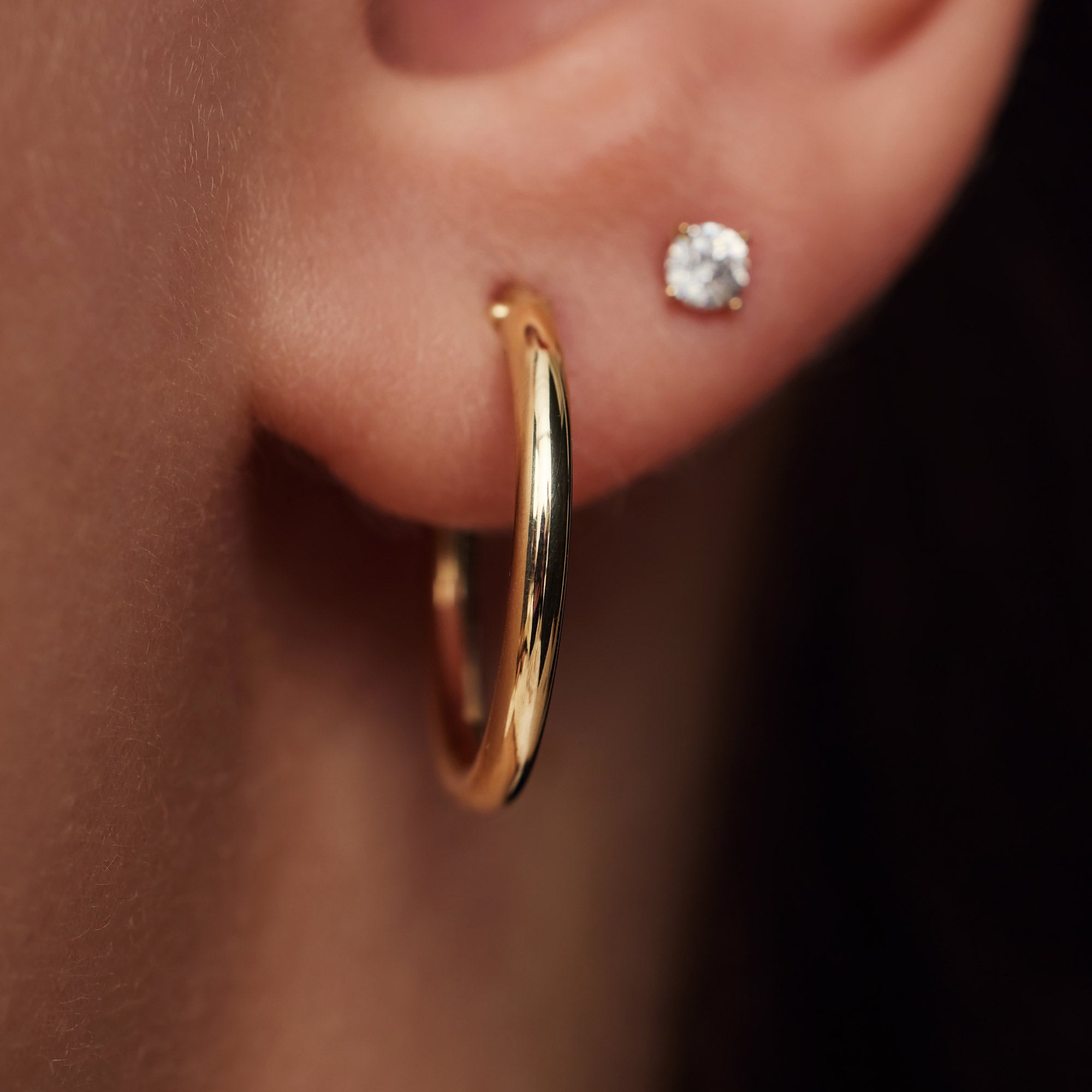 Beloro Jewels La Rinascente Chiara 9 carat gold Hoop Earrings BO360016