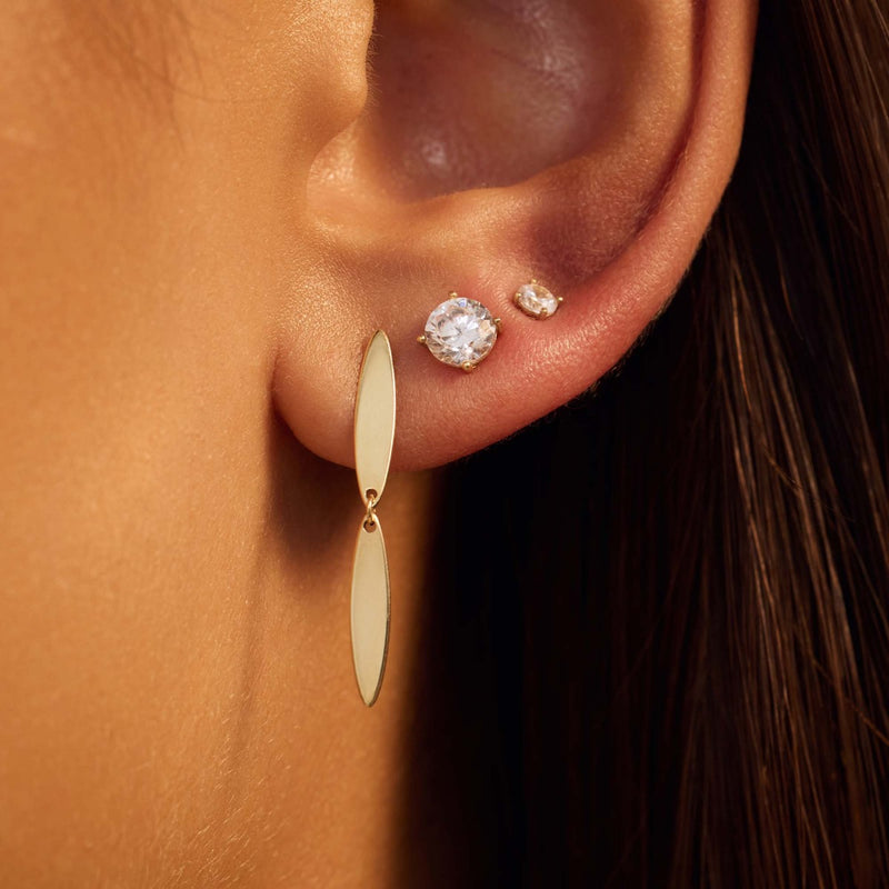 Beloro Jewels La Rinascente Donetta 9 carat gold Ear Studs BO360052-zoom-