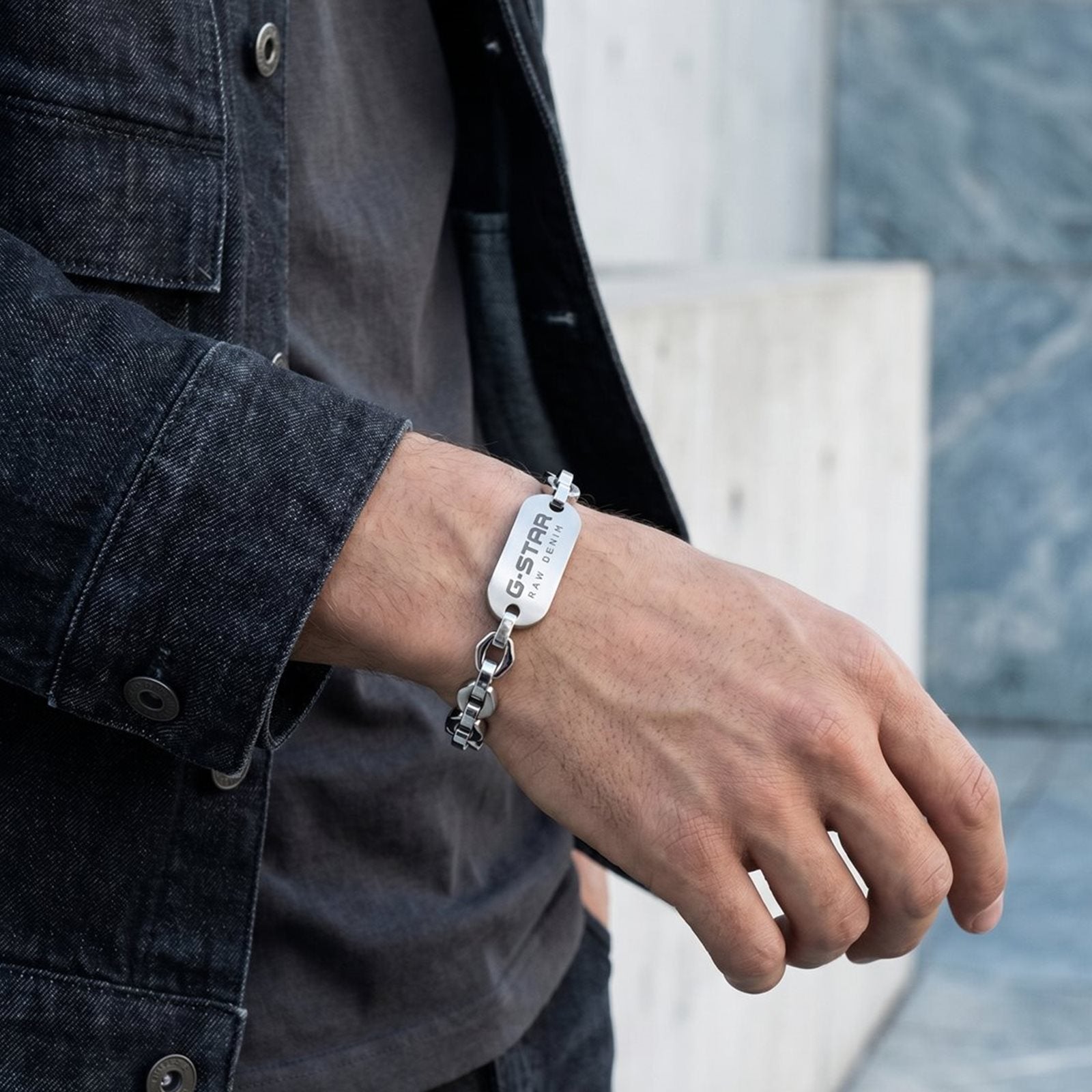 G-Star ZipPoint Silver Steel Bracelet GSJ.104.03