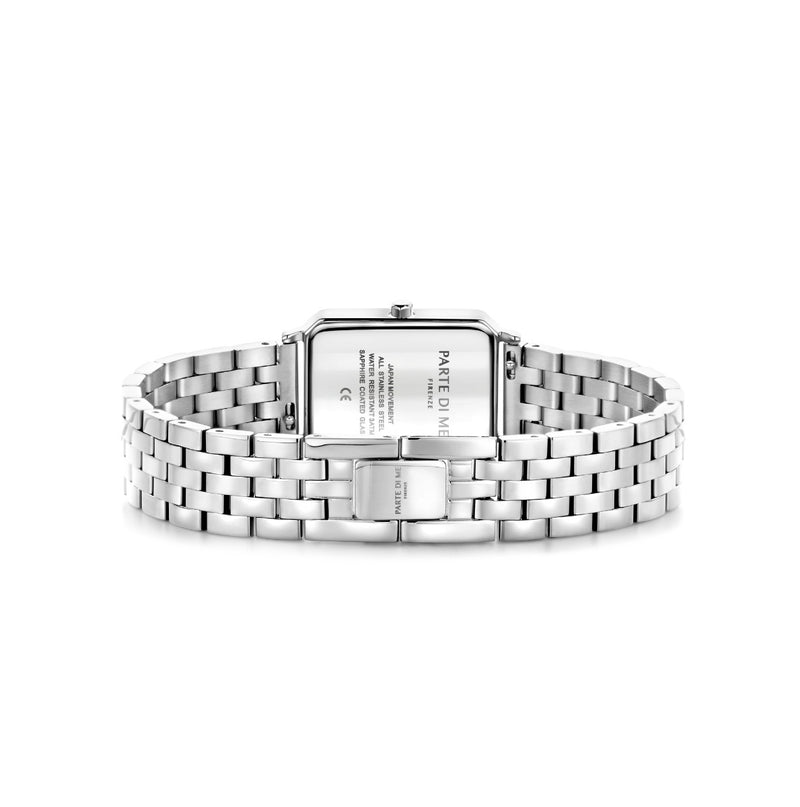 Parte di Me Orologio rectangular ladies watch silver coloured and black PDM09025-zoom-