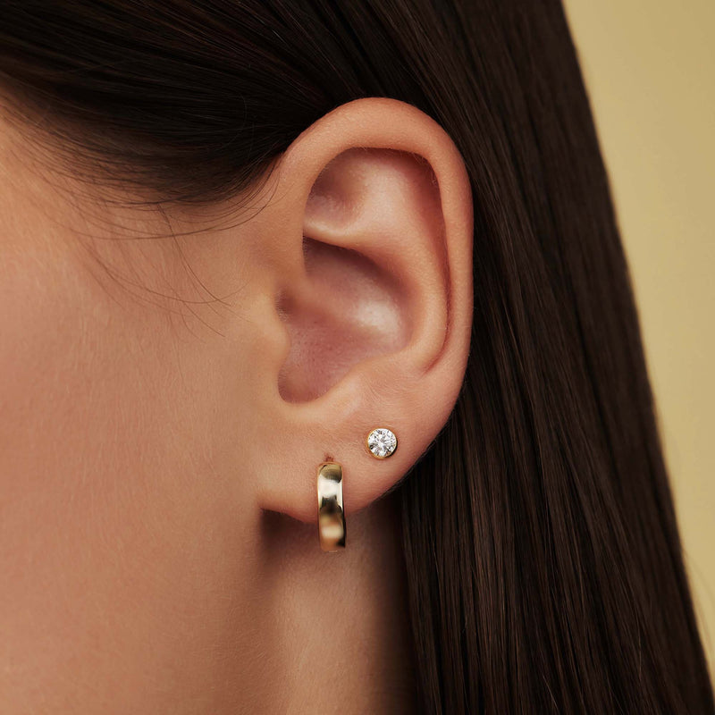 Isabel Bernard Rivoli Morgane 14 Carat Golden Hoop Earrings IB360141-zoom-