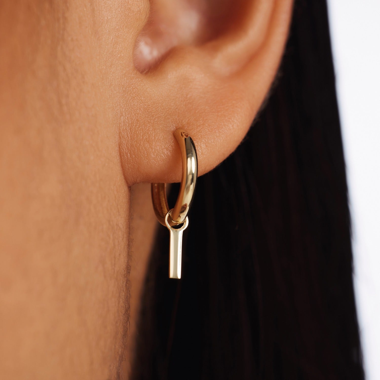 Isabel Bernard Monceau Josephine 14 Carat Golden Hoop Earrings IB360152