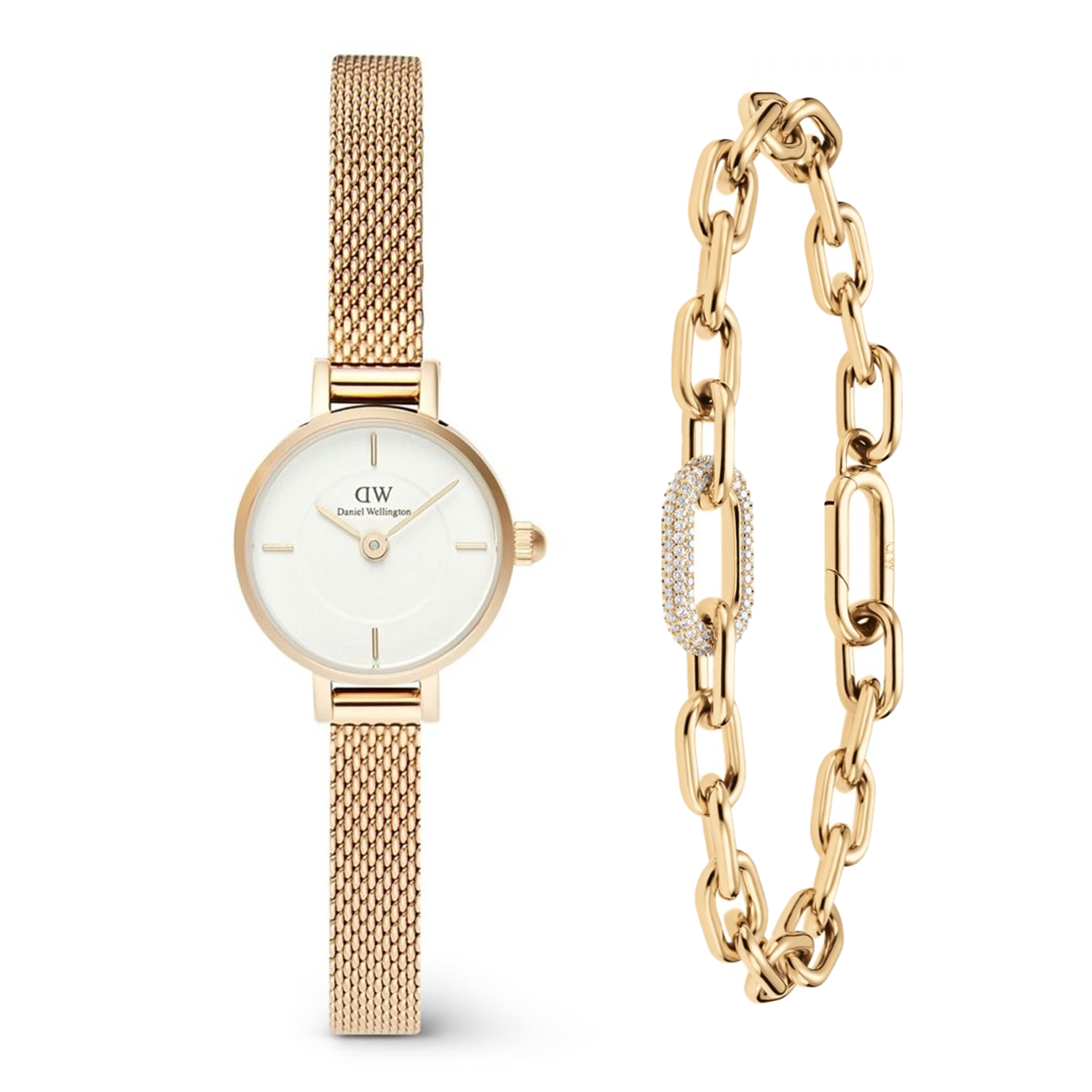 Daniel Wellington Combo Petite Mini 19 Evergold Giftset DW00590025